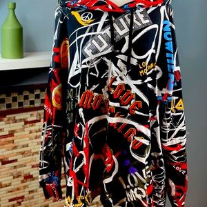 Love Moschino signature Print oversized Hoodie